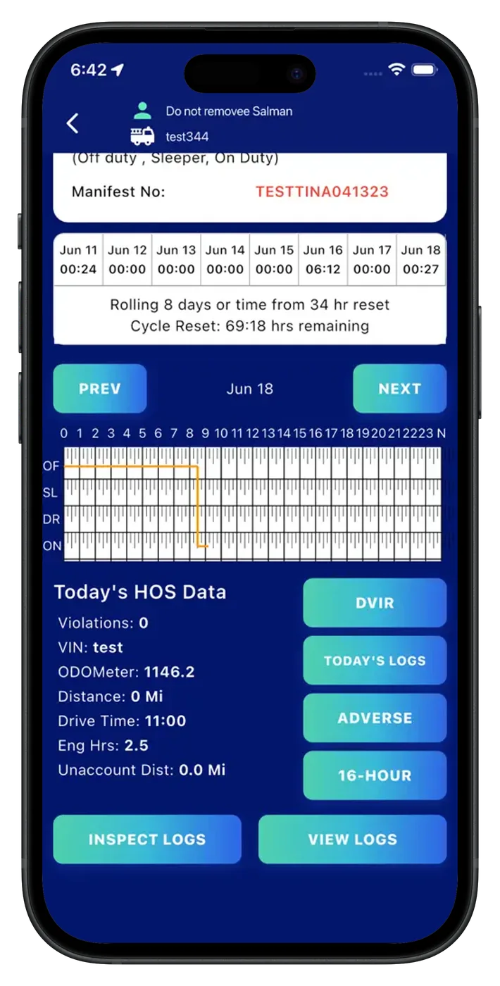 NGL eLog app screen