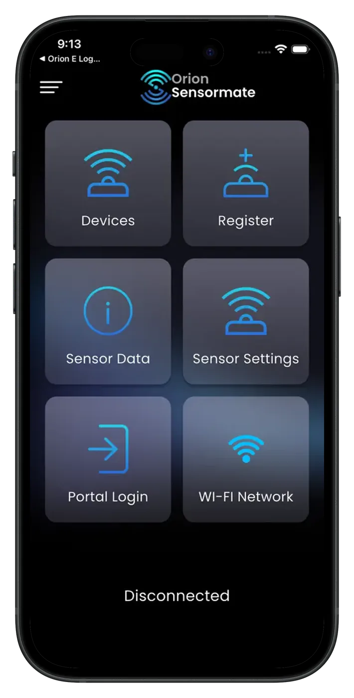 NGL SensorMate app screen