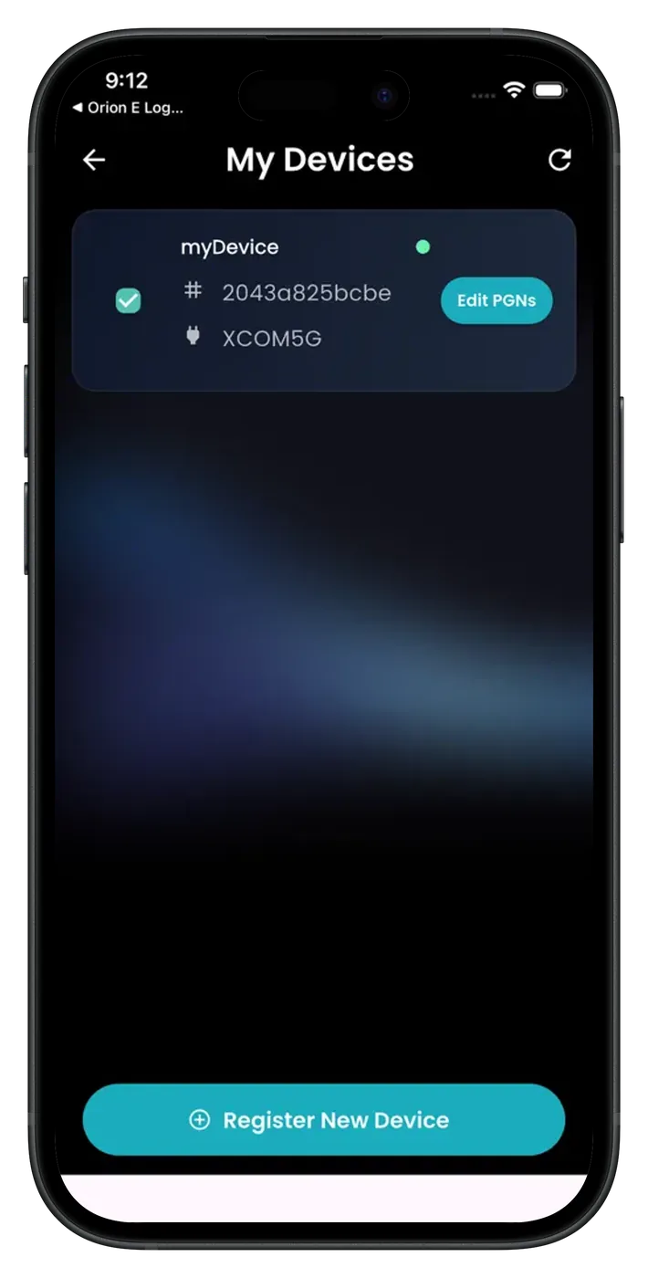 NGL SensorMate app screen